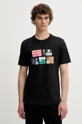 Bavlněné tričko PS Paul Smith pánské, černá barva, s potiskem, M2R-011R-TP5258