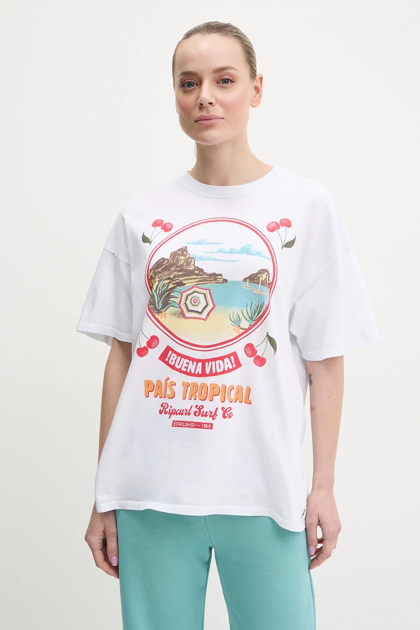 Bavlněné tričko Rip Curl COVE HERITAGE