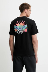 Bavlněné tričko Rip Curl DAZED pánské, černá barva, 0OFMTE