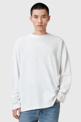 Bavlněné tričko s dlouhým rukávem AllSaints FOSTER