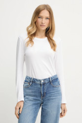 Bavlněné tričko s dlouhým rukávem Armani Exchange bílá barva, XW001350 AF17172