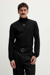 Bavlněné tričko s dlouhým rukávem HUGO Daporollo