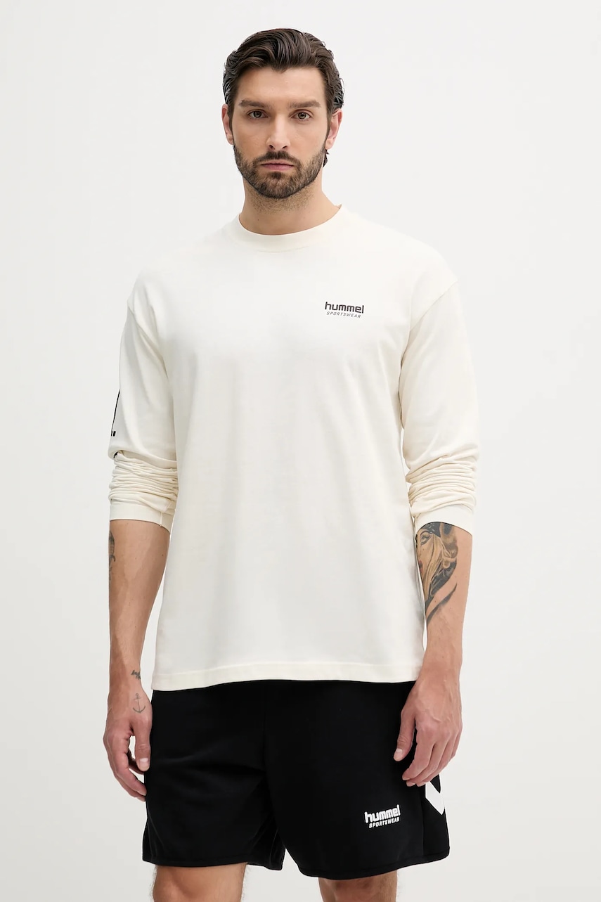 Bavlněné tričko s dlouhým rukávem Hummel