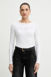 Bavlněné tričko s dlouhým rukávem Levi's bílá barva, 003T2