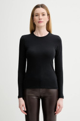 Bavlněné tričko s dlouhým rukávem Marc O'Polo černá barva, 5000007488