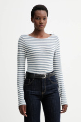 Bavlněné tričko s dlouhým rukávem Marc O'Polo modrá barva, M10219652597