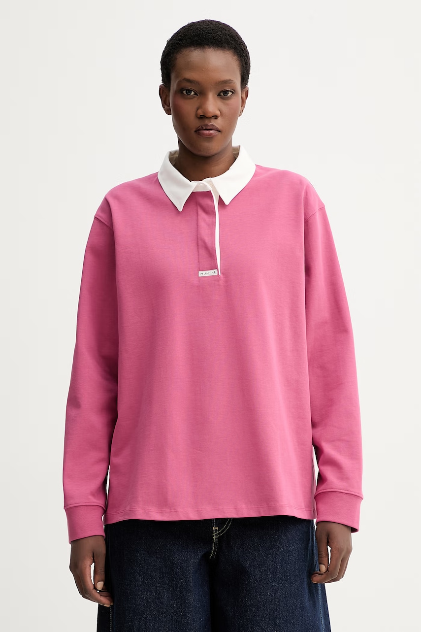 Bavlněné tričko s dlouhým rukávem MUNTHE BECENT