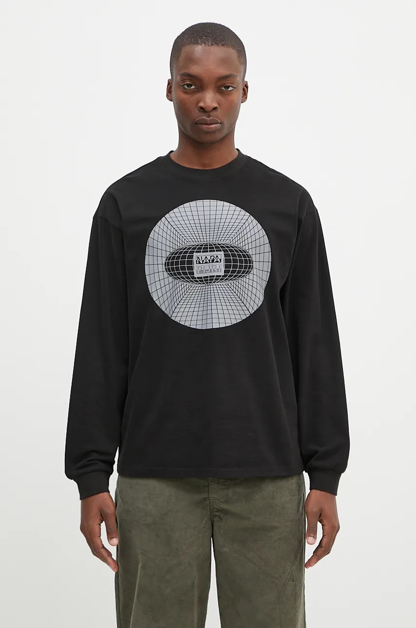 Bavlněné tričko s dlouhým rukávem Napapijri S-Jaman Ls