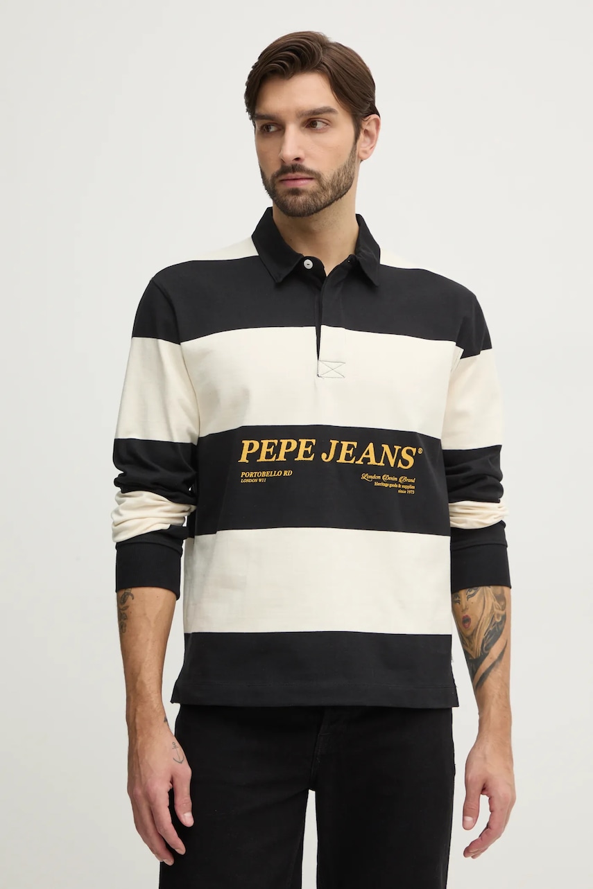 Bavlněné tričko s dlouhým rukávem Pepe Jeans BRANDON