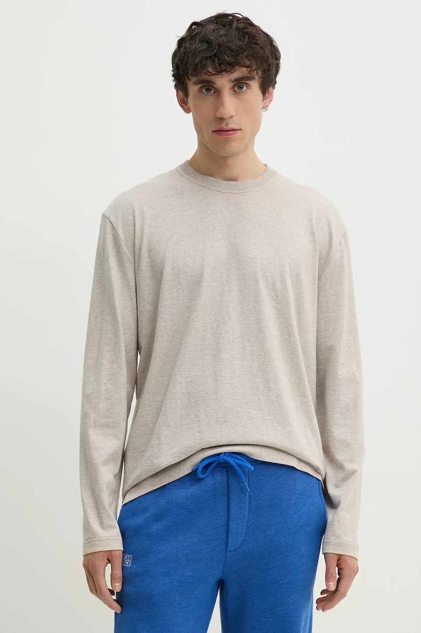 Bavlněné tričko s dlouhým rukávem Samsoe Samsoe SAPARKER