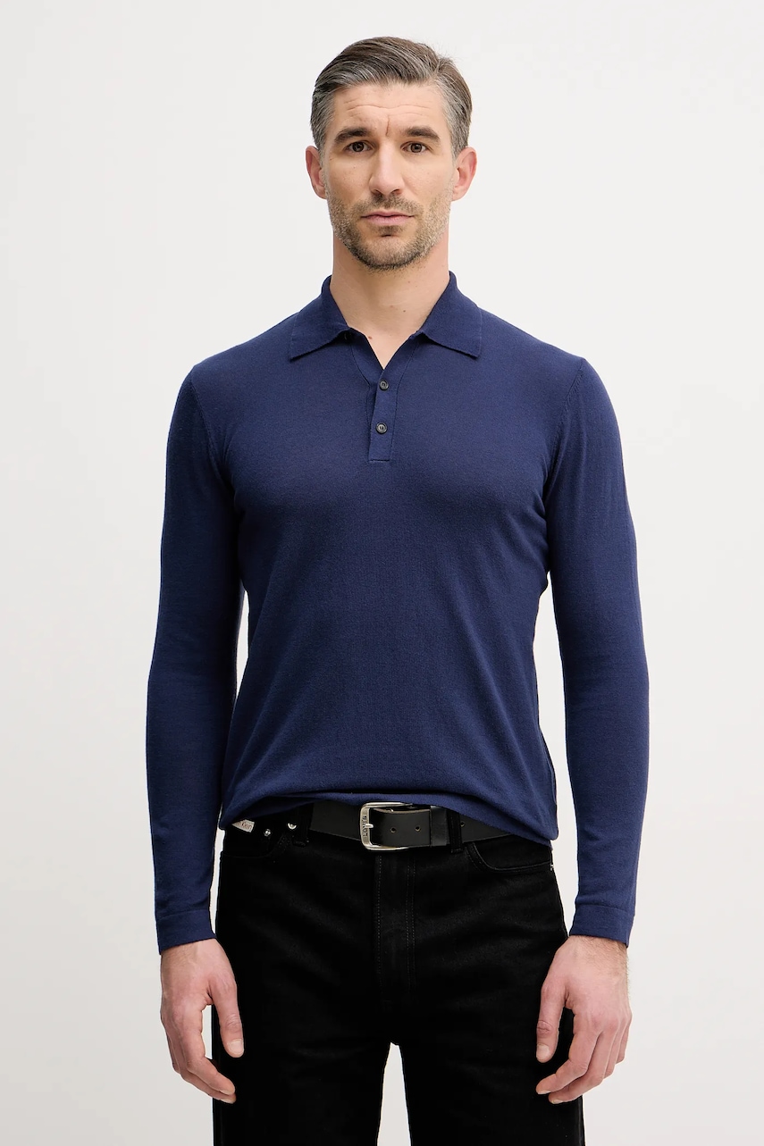 Bavlněné tričko s dlouhým rukávem Sisley