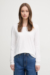 Bavlněné tričko s dlouhým rukávem United Colors of Benetton bílá barva, 3BVXD109G