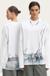 Bavlněné tričko s dlouhým rukávem Y/Project YP TROMPE L'OEIL LONG SLEEVE T-SHIRT