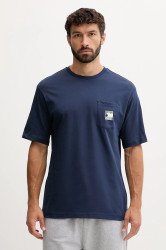 Bavlněné tričko The North Face pánské, tmavomodrá barva, s potiskem, NF0A8E3M8K21