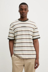 Bavlněné tričko The Ragged Priest pánské, béžová barva, RPSS252055JS