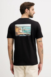 Bavlněné tričko Tommy Hilfiger pánské, černá barva, s potiskem, MW0MW41465