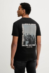 Bavlněné tričko Tommy Jeans pánské, černá barva, DM0DM22128