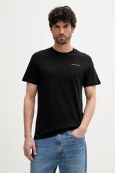 Bavlněné tričko Tommy Jeans pánské, černá barva, s potiskem, DM0DM21780