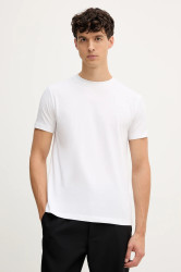 Bavlněné tričko Trussardi pánské, bílá barva, G0278000048N