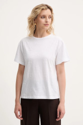 Bavlněné tričko Twinset dámské, bílá barva, 252TP2055