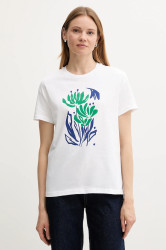 Bavlněné tričko United Colors of Benetton dámské, bílá barva, 3BL0D10AK