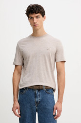 Bavlněné tričko United Colors of Benetton pánské, béžová barva, 3UWFU10AU