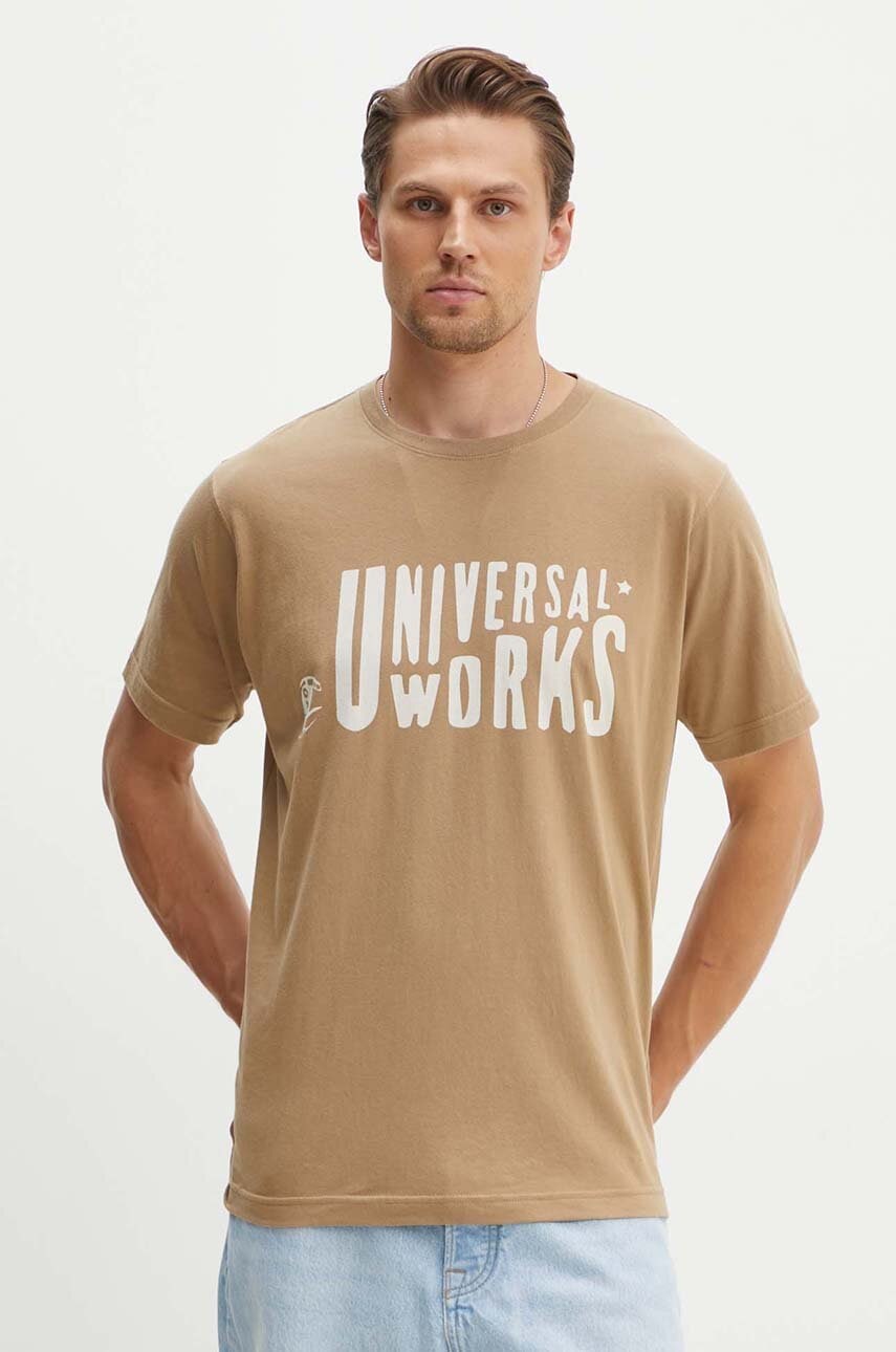 Bavlněné tričko Universal Works Mystery Train Print Tee