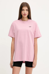 Bavlněné tričko Vans dámské, růžová barva, VN0A7RSREN71