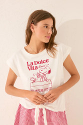 Bavlněné tričko women'secret dámské, bílá barva, 3279713