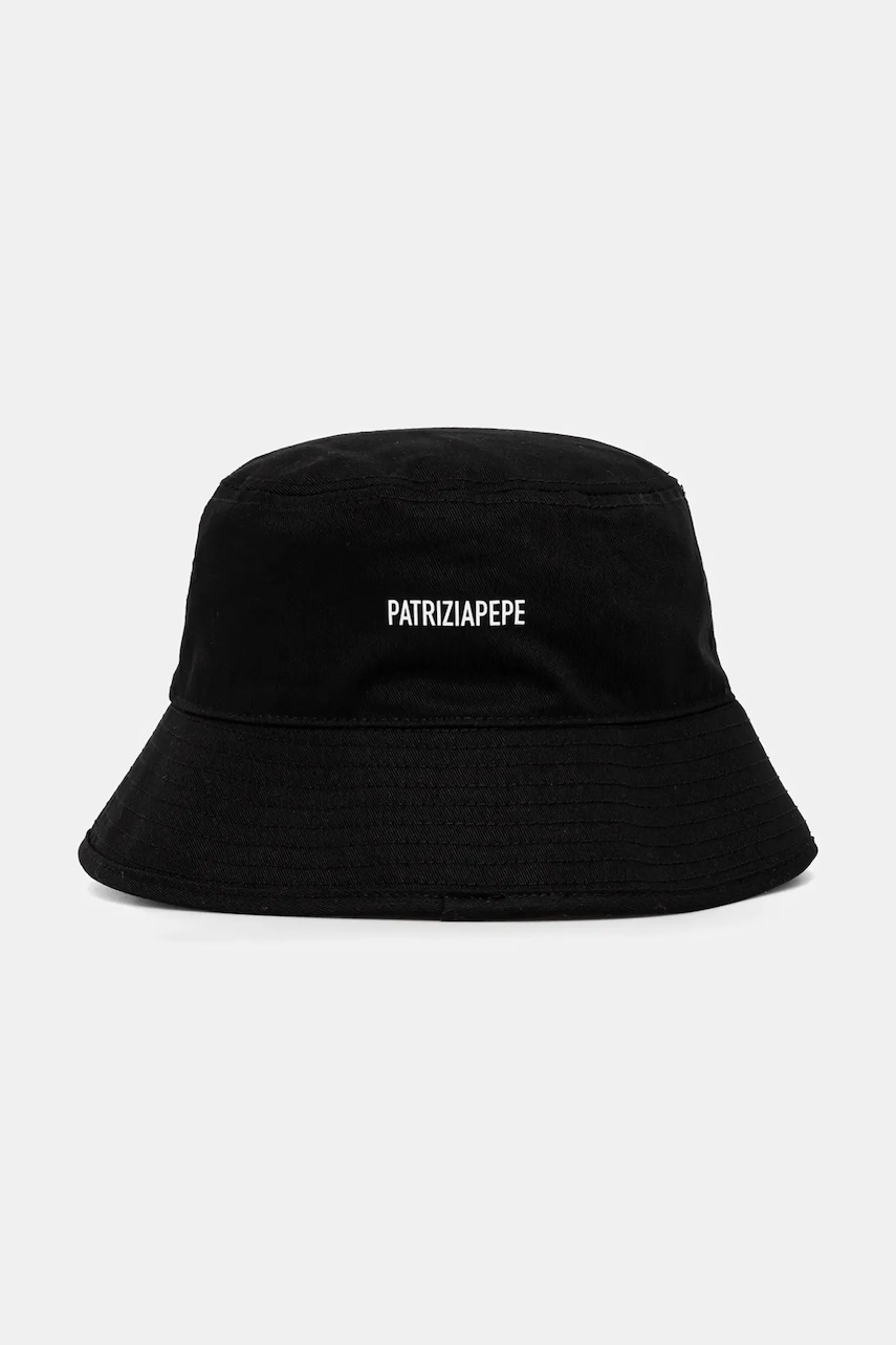 Bavlněný klobouk Patrizia Pepe černá barva, 8F0106 AB01