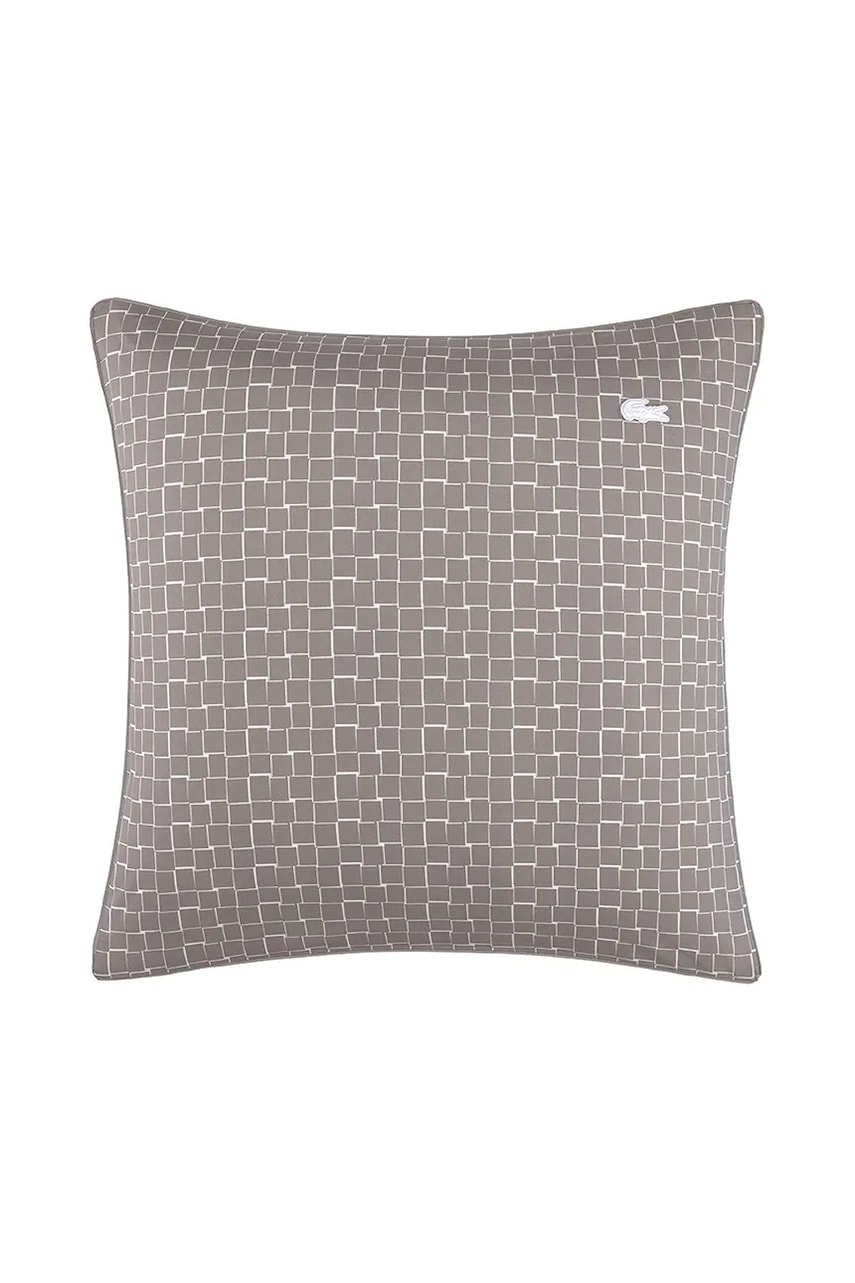 Bavlněný povlak na polštář Lacoste L BLOCK Greige 65 x 65 cm
