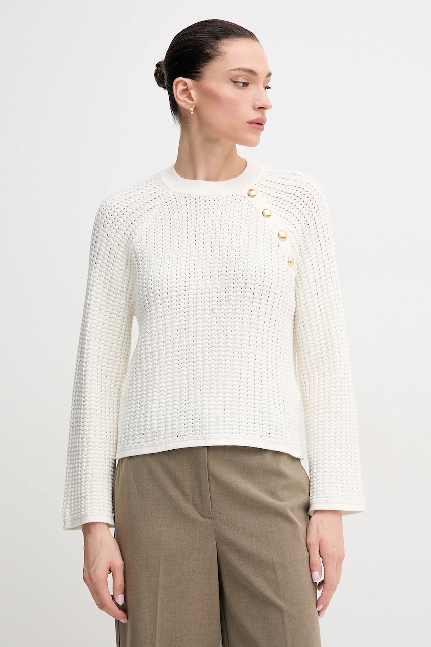 Bavlněný svetr Barbour Angela dámský, béžová barva, LKN1639WH71