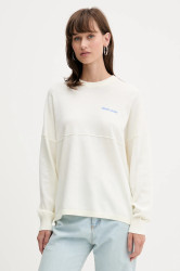 Bavlněný svetr Guess Jeans dámský, béžová barva, W5YR34 Z3HM1