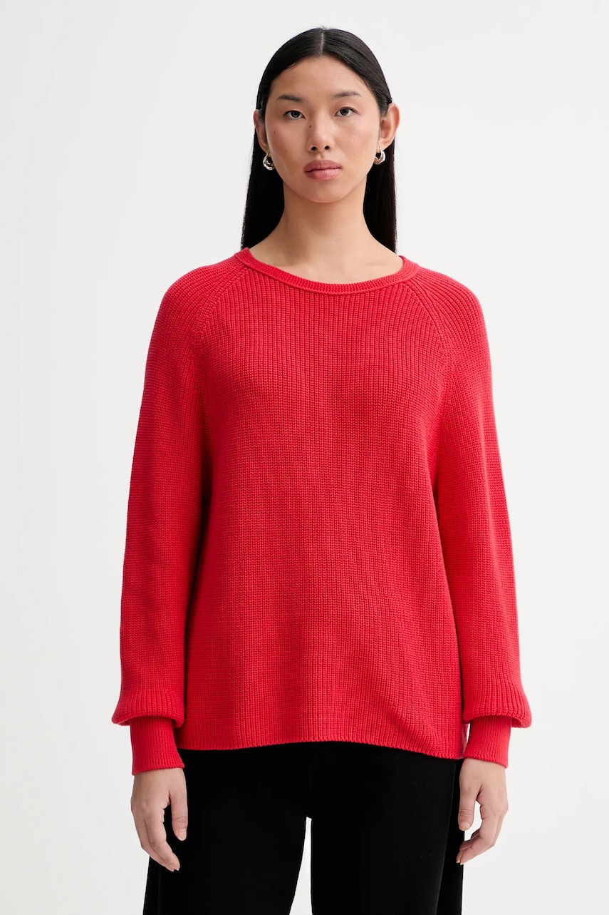 Bavlněný svetr Marc O'Polo dámský, červená barva, 600605960109