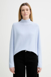 Bavlněný svetr Marc O'Polo dámský, modrá barva, s pologolfem, 600600660271