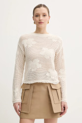 Bavlněný svetr Morgan MRINGA dámský, béžová barva, MRINGA