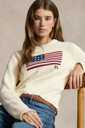 Bavlněný svetr Polo Ralph Lauren dámský, béžová barva, 211896939