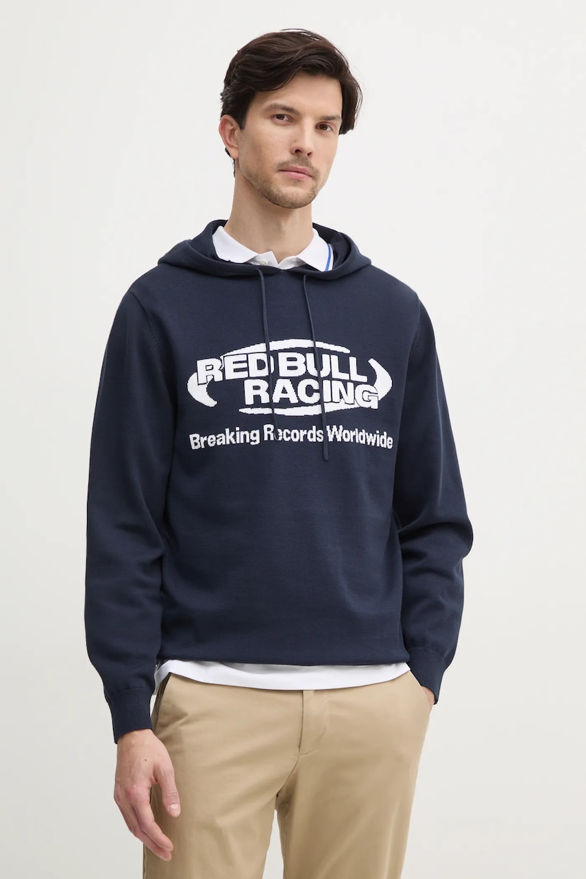 Bavlněný svetr Red Bull Racing x Pepe Jeans INTARSIA HOODY