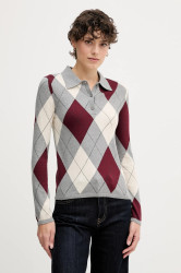 Bavlněný svetr Tommy Hilfiger dámský, šedá barva, WW0WW48393