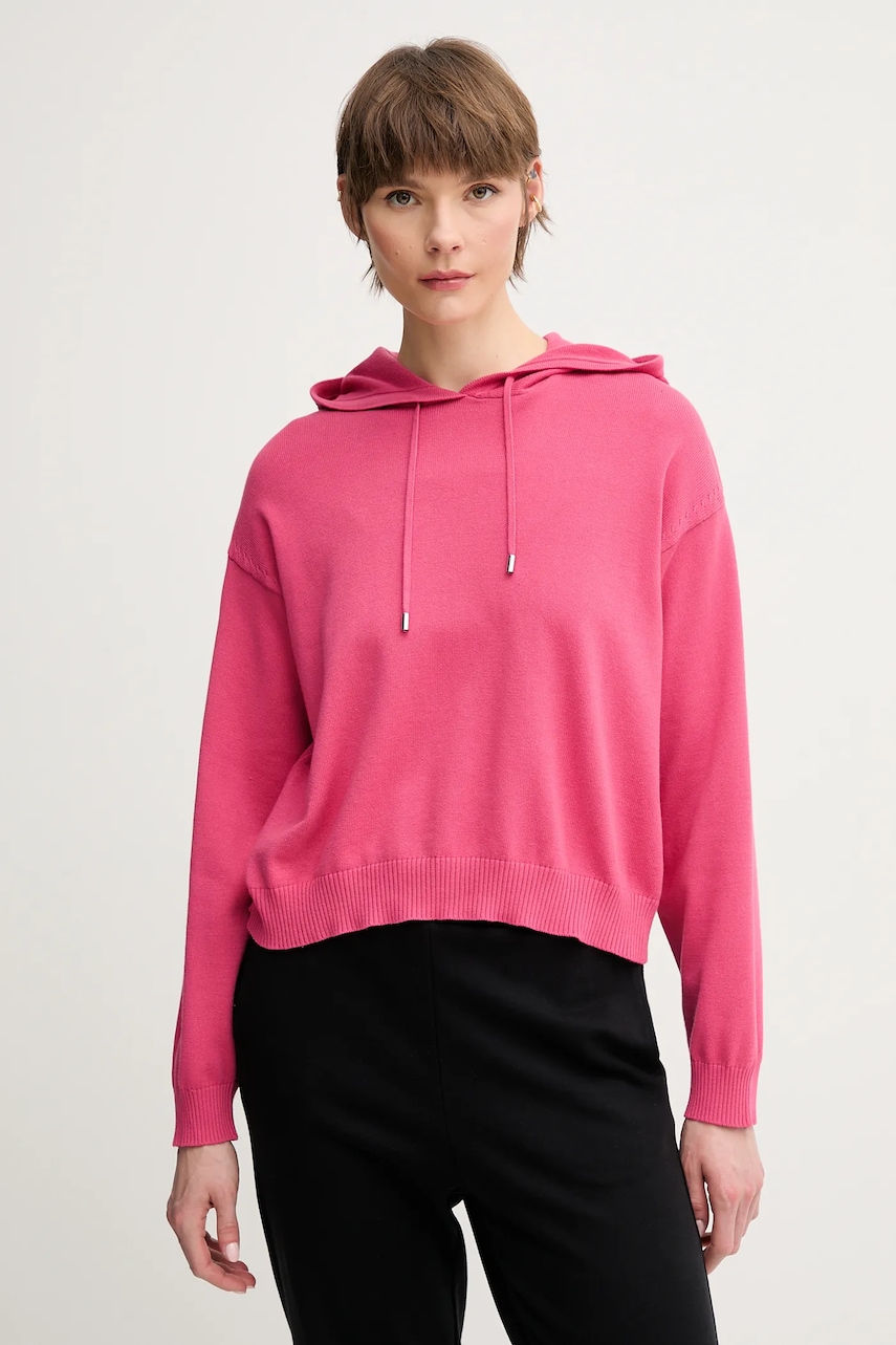 Bavlněný svetr United Colors of Benetton dámský, růžová barva, 1294D203T