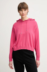 Bavlněný svetr United Colors of Benetton dámský, růžová barva, 1294D203T