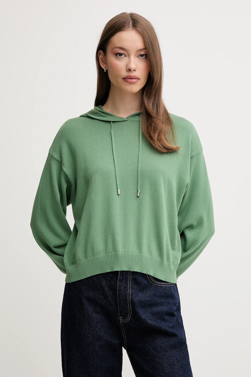 Bavlněný svetr United Colors of Benetton dámský, zelená barva, 1294D203T