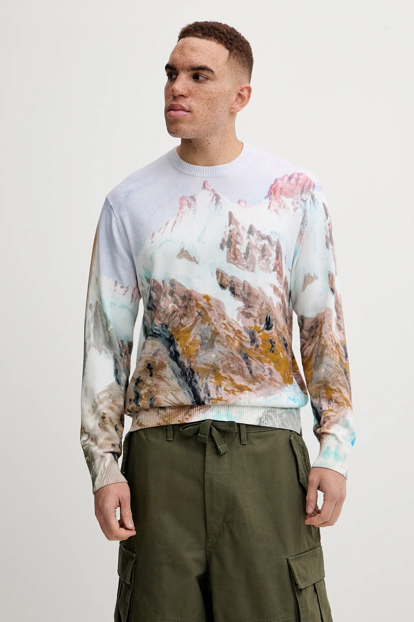 Bavlněný svetr Vans Premium Classics LX Printed Knit Sweater