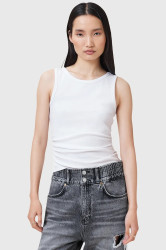 Bavlněný top AllSaints KATARINA dámský, bílá barva, W192JC