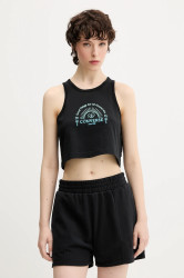 Bavlněný top Converse černá barva, 10027755-A01