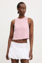 Bavlněný top Dickies růžová barva, DK0A4Z9DK391