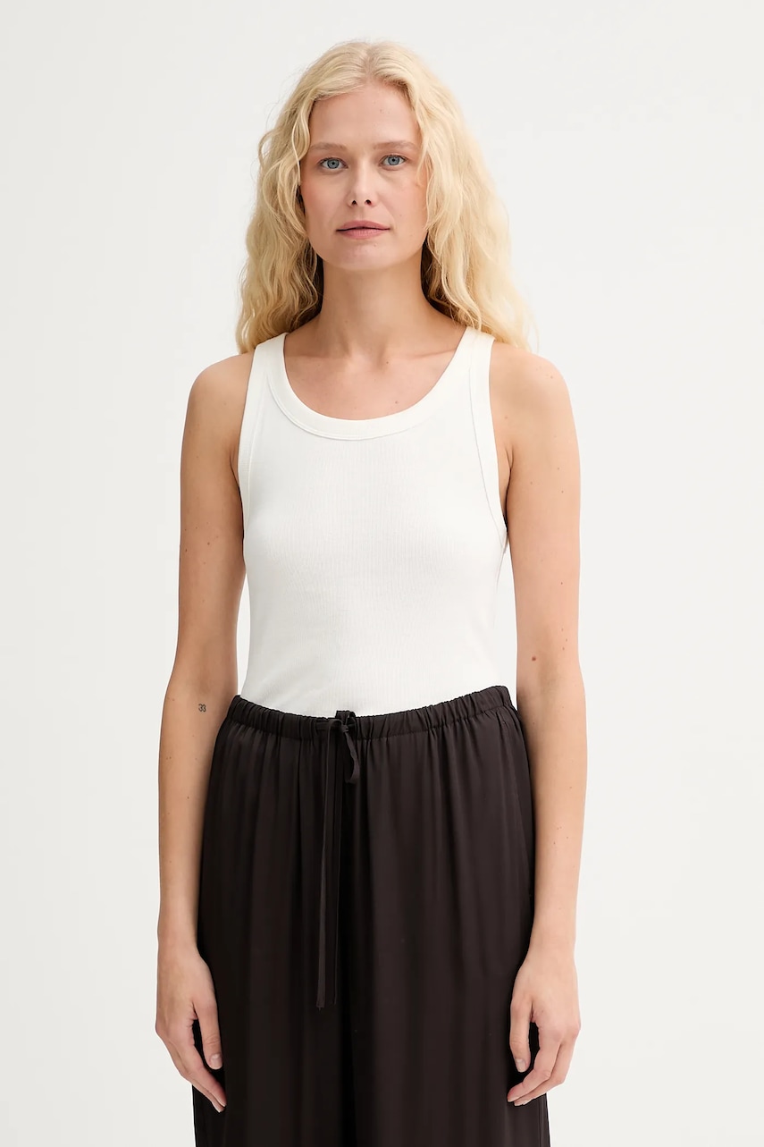 Bavlněný top Marc O'Polo béžová barva, 5000006278