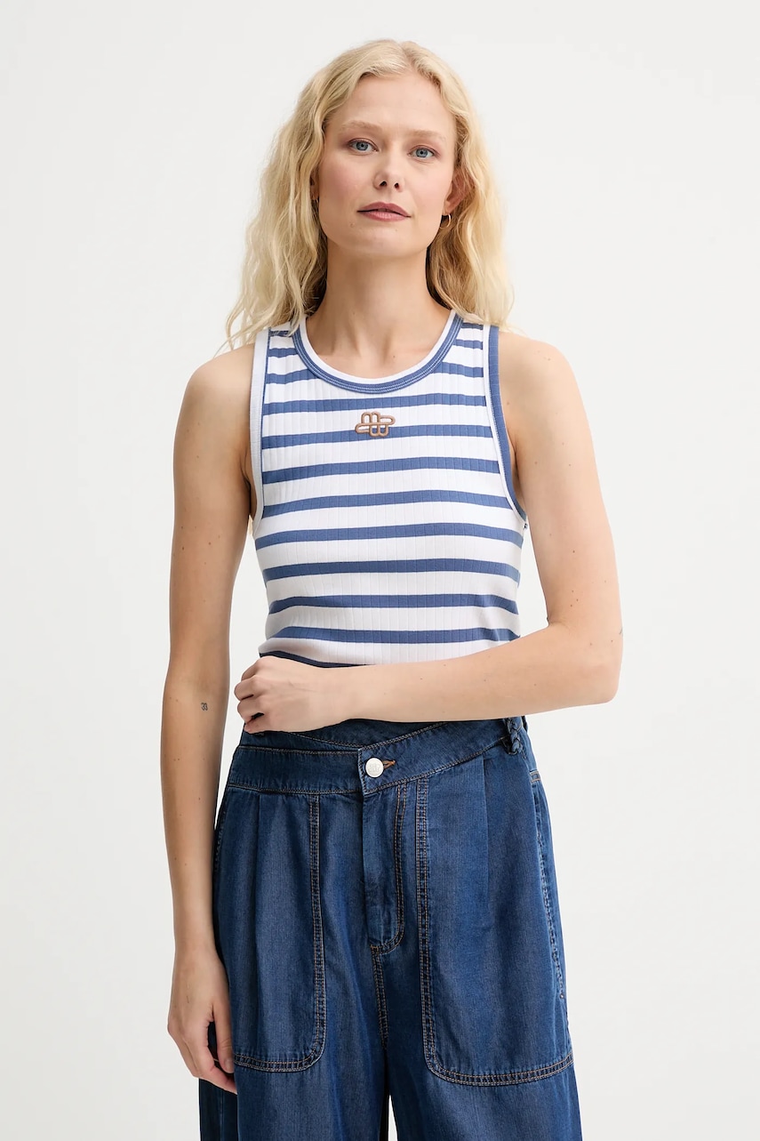 Bavlněný top MUNTHE TEZZA modrá barva, 252111525264