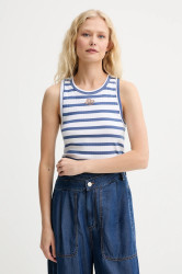 Bavlněný top MUNTHE TEZZA modrá barva, 252111525264