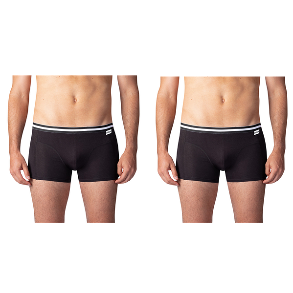 Bellinda COTTON STRETCH BOXER 2x - Double pack of cotton boxer shorts - black